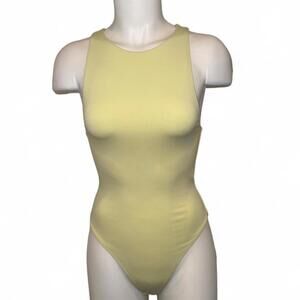 Aritzia babaton yellow bodysuit
